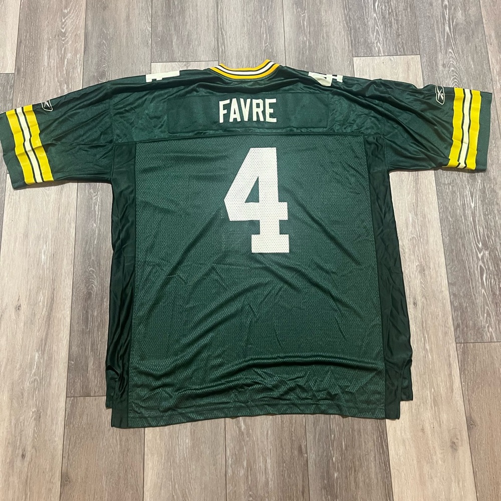 Green Bay Packers #4 Brett Favre Reebok Vintage Jersey Mens XXL